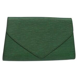 LOUIS VUITTON Epi Art Deco Clutch Bag Green M52634 LV Auth 141660